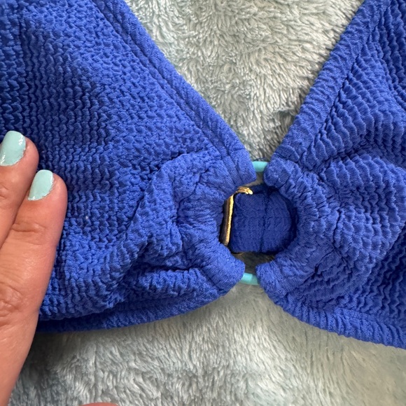 Royal blue scrunch cheeky bikini set - Picture 4 of 5